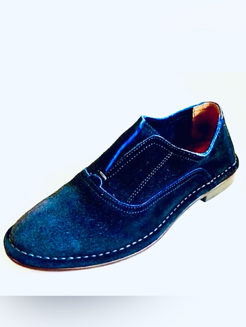 New TRASK Avery Blue Suede Slip-on Loafers 7 MSRP $228